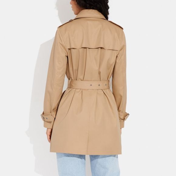 NWT Coach Outlet Solid Mid Trench Coat - Picture 3 of 5